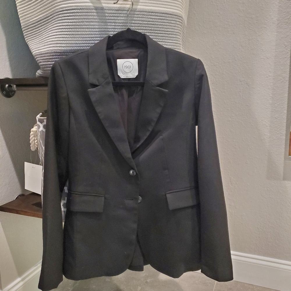 1901 Nordstrom wool blend black blazer
